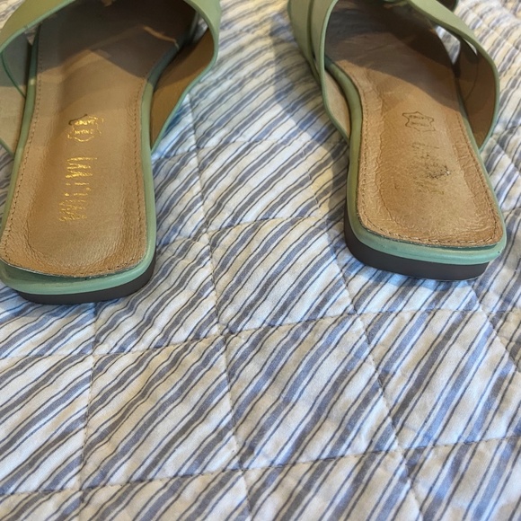Mi.iM Reece Woven Leather Mint Green Pistachio Open Toe Slide, Sz 9 - Picture 7 of 9